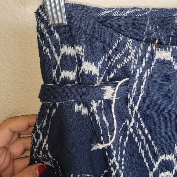 Soft Surroundings batik wrap belt full linen blend skirt PS petite Small - Picture 5 of 6